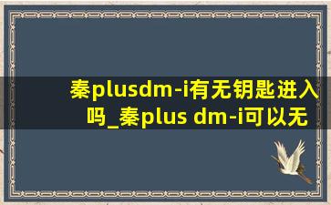 秦plusdm-i有无钥匙进入吗_秦plus dm-i可以无钥匙进入吗